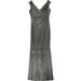 Ralph Lauren Womens Metallic Gown Dress