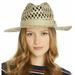 Filippo Catarzi Woven Wide Brim Natural Straw Fedora Floppy Sun Hat Natural $78