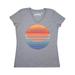 Inktastic Lake Placid Retro Sunset Adult Women's V-Neck T-Shirt Female
