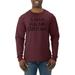 A Man Has No Costume Halloween Mens Long Sleeve Shirt, Maroon, Large