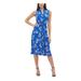 Tommy Hilfiger Womens Wrap Floral Fit & Flare Dress