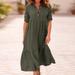 Women Tiered Layered Flare Kaftan Long Sleeve Plus Size Maxi Dress