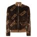 GCDS Men's All-over Logo Faux Fur Jacket