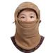 Chinatera Winter Soft Kids Scarf Thicken Windproof Hat Ski Mask Earmuffs (Khaki)