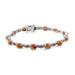 Shop LC Mothers Day Gifts Sunstone Rose Garnet Bracelet Gifts Jewelry 925 Sterling Silver Platinum Over Size 8" Ct 11.8
