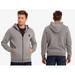 U.S.Polo Assn Men's Black Mallet Magic Drawstring Logo Zip Hoodie, Gray, Large