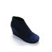 Pre-ownedGentle Souls Womens Rounded Toe Navy Blue Suede Ankle Boots Wedges Size 7.5M