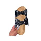 Colisha New Womens Summer Sliders Ladies Slip On Flatform Slides Bow Mules Sandals Sizes