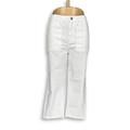 Susan Graver Women's Jeans Sz 4 Stretch Twill Capris White A304080