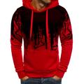 Men's Long Sleeve Flame Printed Hooded Pockets Sweatshirt Pullover Slim Fit Casual Hoodies Jumper Plus Size M-3XL