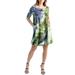 24seven Comfort Apparel Tie Dye Short Sleeve Pocket T Shirt Dress