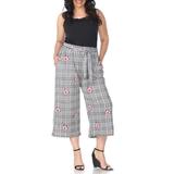 White Mark Women's Plus Size Gaucho Pants