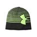 Under Armour Boys Neon Green & Gray Striped Beanie Hat