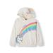Jojo Siwa Girls 4-12 Unicorn Sequin Rainbow Hoodie with 3D Bow