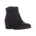 Womens White Mountain Uptown Block Heel Ankle Boots, Black