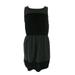 Maison Jules Womens Black Sleeveless Mixed-Media Dress L