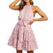 New Women's Loose A Line Sleeveless Dresses Hanging Neck Sexy Strapless Dress