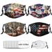 Face Mask Washable Colorful Reusable Cute Cloth Sports Masks for Women Men Fashionable Nose Mouth Coverings with 10 Filters(Color: American Flag)