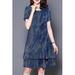 Junior Printed Double Layer Shift Casual Dress