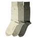 Calvin Klein Men's Flat Knit Crew Socks - 3 Pack, Taupe/Heather, Large