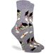 Good Luck Sock Women's Graduation Socks - Grey, Adult Shoe Size 5-9