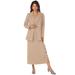 Plus Size Women's Side Button Jacket Dress by Roaman's in New Khaki (Size 16 W)