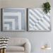 Latitude Run® Muted Eccentricities II Muted Eccentricities II - 2 Piece Picture Frame Painting Set Canvas, in Gray | Wayfair