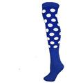 AJs Polka Dot Knee Socks - Blue w/White Dots