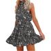 Tuscom Women summer dresses Floral Printed Halter Strapless Ruffle Bandage Casual Dress party wedding dresses