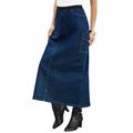 Plus Size Women's Invisible Stretch® All Day Cargo Skirt by Denim 24/7 in Medium Stonewash (Size 26 W)