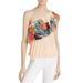 Free People Womens Annka One-Shoulder Floral Casual Top