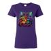 If You're Nice I Might Let You Live With Me Colorful Cat Animal Lover Womens Graphic T-Shirt, Purple, 3XL