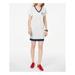 TOMMY HILFIGER Womens Gray Heather Short Sleeve Crew Neck Above The Knee Shift Dress Size M