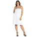 Womenâ€™s Plus Size Knee Length Strapless Mini Dress