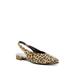 Ivy Kirzhner Prim Cheetah Leopard Print Retro Pointed Toe Slingback Flat Shoes (6.5)