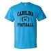 Carolina Classic Football Arch American Football Team T Shirt - 2X-Large - Heather Sapphire