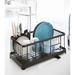 Yamazaki Home Wire Dish Drainer Rack w/ Removable Drainer Tray w/ Spout, Utensils Holder, Steel | 6.7 H x 16.54 W x 9.1 D in | Wayfair 2876