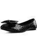 T.U.K. Shoes Womens Flats, Black Leopard Patent Flat