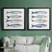 Dovecove Sardine Team I Sardine Team I - 2 Piece Picture Frame Set on Canvas Canvas, Solid Wood in Blue | 30.5 H x 61 W x 1.5 D in | Wayfair