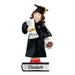 The Holiday Aisle® Girl Graduation Hanging Figurine Ornament Plastic in Black | 4.75 H x 2.25 W x 0.5 D in | Wayfair