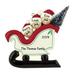 The Holiday Aisle® Sleigh w/ Tree Family of 3 Hanging Figurine Ornament Plastic in Green/Red | 4 H x 4.5 W x 0.5 D in | Wayfair