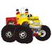 The Holiday Aisle® Monster Truck Toy Hanging Figurine Ornament Plastic in Black/Red/Yellow | 3 H x 4.25 W x 0.5 D in | Wayfair