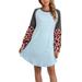 Long Sleeve Casual T-Shirt Dress For Women Baggy Loose Holiday Party Dresses Ladies Cowl Neck Sundress New Tunic Bloues Tops