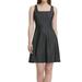 Womens A-Line Dress Square-Neck Seamed Fit&Flare 12