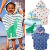 Baby Hooded Bath Towel Poncho Swim Pool Beach Wear Kids Bathrobe Cartoon Towel