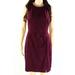 Lauren Ralph Lauren NEW Purple Womens Size 16 Faux-Suede Sheath Dress