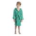 Elowel Boys Girls Hooded Green Childrens Toddler Fleece Sleep Robe Size 6Y