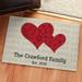 Winston Porter McCoole Hearts Personalized 27 in. x 18 in. Non-Slip Outdoor Door Mat Synthetics/Rubber in White | 18 W x 27 D in | Wayfair