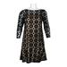 Adrianna Papell Boat Neck Illusion Zipper Back Floral Lace Dress (Plus Size)-BLACK PALE PINK