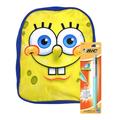 Kids Spongebob Squarepants 12" Mini Backpack w/ BIC Retractable 4-Color Pen
